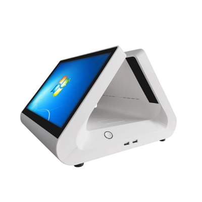 12 Inch + 12 inch Dual touch screen cash machine/ POS cash register machine